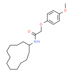 ChemSpider 2D Image | N-Cyclododecyl-2-(4-methoxyphenoxy)acetamide | C21H33NO3