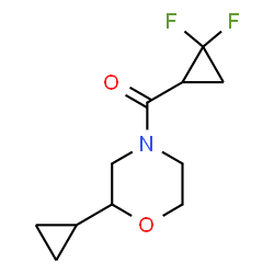 ChemSpider 2D Image | (2-Cyclopropyl-4-morpholinyl)(2,2-difluorocyclopropyl)methanone | C11H15F2NO2
