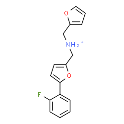 ChemSpider 2D Image | [5-(2-Fluorophenyl)-2-furyl]-N-(2-furylmethyl)methanaminium | C16H15FNO2