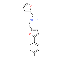 ChemSpider 2D Image | [5-(4-Fluorophenyl)-2-furyl]-N-(2-furylmethyl)methanaminium | C16H15FNO2