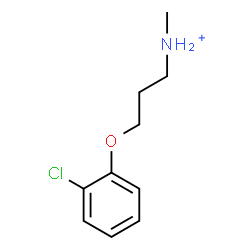 ChemSpider 2D Image | 3-(2-Chlorophenoxy)-N-methyl-1-propanaminium | C10H15ClNO