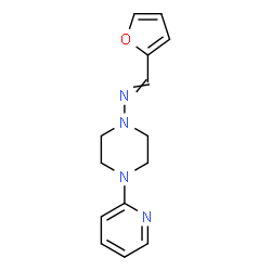 ChemSpider 2D Image | 1-(2-Furyl)-N-[4-(2-pyridinyl)-1-piperazinyl]methanimine | C14H16N4O