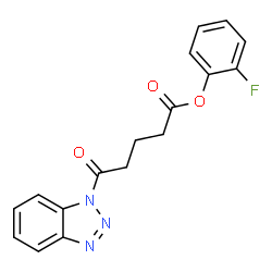 ChemSpider 2D Image | 2-Fluorophenyl 5-(1H-benzotriazol-1-yl)-5-oxopentanoate | C17H14FN3O3
