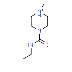 ChemSpider 2D Image | 1-Methyl-4-(propylcarbamoyl)piperazin-1-ium | C9H20N3O