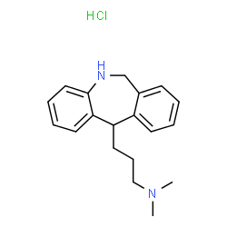 ChemSpider 2D Image | 3-(6,11-Dihydro-5H-dibenzo[b,e]azepin-11-yl)-N,N-dimethyl-1-propanamine hydrochloride (1:1) | C19H25ClN2