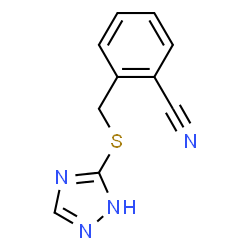 ChemSpider 2D Image | 2-[(1H-1,2,4-Triazol-3-ylsulfanyl)methyl]benzonitrile | C10H8N4S