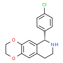 ChemSpider 2D Image | (6S)-6-(4-Chlorophenyl)-2,3,6,7,8,9-hexahydro[1,4]dioxino[2,3-g]isoquinoline | C17H16ClNO2