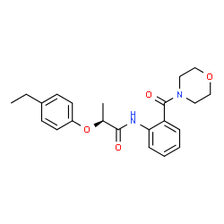 ChemSpider 2D Image | (2S)-2-(4-Ethylphenoxy)-N-[2-(4-morpholinylcarbonyl)phenyl]propanamide | C22H26N2O4