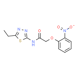 ChemSpider 2D Image | N-(5-Ethyl-1,3,4-thiadiazol-2-yl)-2-(2-nitrophenoxy)acetamide | C12H12N4O4S