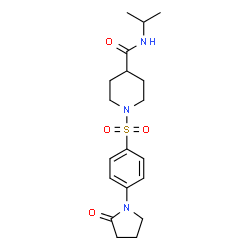 ChemSpider 2D Image | N-Isopropyl-1-{[4-(2-oxo-1-pyrrolidinyl)phenyl]sulfonyl}-4-piperidinecarboxamide | C19H27N3O4S
