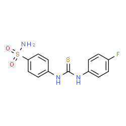 ChemSpider 2D Image | 3-(4-FLUOROPHENYL)-1-(4-SULFAMOYLPHENYL)THIOUREA | C13H12FN3O2S2