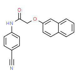 ChemSpider 2D Image | N-(4-Cyanophenyl)-2-(2-naphthyloxy)acetamide | C19H14N2O2