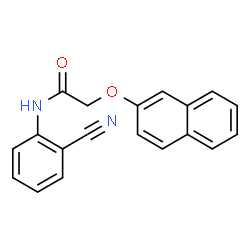 ChemSpider 2D Image | N-(2-Cyanophenyl)-2-(2-naphthyloxy)acetamide | C19H14N2O2