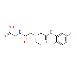 ChemSpider 2D Image | N-{2-[(2,5-Dichlorophenyl)amino]-2-oxoethyl}-N-propylglycylglycine | C15H19Cl2N3O4