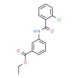 ChemSpider 2D Image | Ethyl 3-[(2-chlorobenzoyl)amino]benzoate | C16H14ClNO3