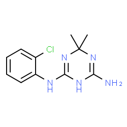 ChemSpider 2D Image | N-(2-Chlorophenyl)-6,6-dimethyl-3,6-dihydro-1,3,5-triazine-2,4-diamine | C11H14ClN5