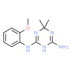ChemSpider 2D Image | N-(2-Methoxyphenyl)-6,6-dimethyl-3,6-dihydro-1,3,5-triazine-2,4-diamine | C12H17N5O