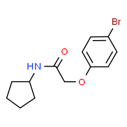 ChemSpider 2D Image | 2-(4-Bromophenoxy)-N-cyclopentylacetamide | C13H16BrNO2