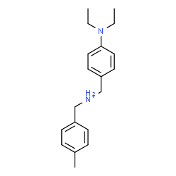 ChemSpider 2D Image | [4-(Diethylamino)phenyl]-N-(4-methylbenzyl)methanaminium | C19H27N2