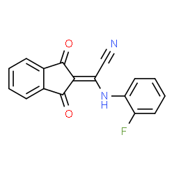 ChemSpider 2D Image | (1,3-Dioxo-1,3-dihydro-2H-inden-2-ylidene)[(2-fluorophenyl)amino]acetonitrile | C17H9FN2O2