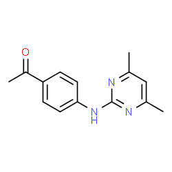 ChemSpider 2D Image | 1-[4-[(4,6-dimethyl-2-pyrimidinyl)amino]phenyl]ethanone | C14H15N3O
