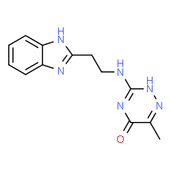 ChemSpider 2D Image | 3-{[2-(1H-Benzimidazol-2-yl)ethyl]amino}-6-methyl-1,2,4-triazin-5(2H)-one | C13H14N6O