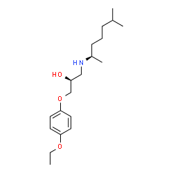 ChemSpider 2D Image | (2S)-1-(4-Ethoxyphenoxy)-3-{[(2R)-6-methyl-2-heptanyl]amino}-2-propanol | C19H33NO3