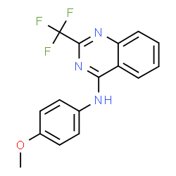 ChemSpider 2D Image | N-(4-Methoxyphenyl)-2-(trifluoromethyl)-4-quinazolinamine | C16H12F3N3O