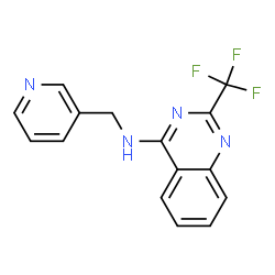 ChemSpider 2D Image | N-(3-Pyridinylmethyl)-2-(trifluoromethyl)-4-quinazolinamine | C15H11F3N4