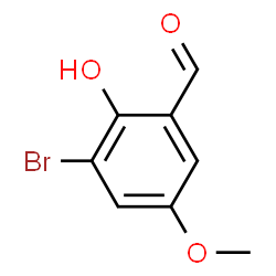 ChemSpider 2D Image | 3-Bromo-2-hydroxy-5-methoxybenzaldehyde | C8H7BrO3