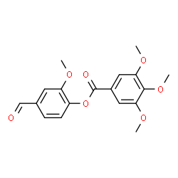 ChemSpider 2D Image | 4-Formyl-2-methoxyphenyl 3,4,5-trimethoxybenzoate | C18H18O7