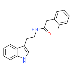 ChemSpider 2D Image | 2-(2-Fluorophenyl)-N-[2-(1H-indol-3-yl)ethyl]acetamide | C18H17FN2O