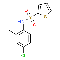 ChemSpider 2D Image | N-(4-Chloro-2-methylphenyl)-2-thiophenesulfonamide | C11H10ClNO2S2