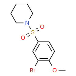 ChemSpider 2D Image | 1-[(3-Bromo-4-methoxyphenyl)sulfonyl]piperidine | C12H16BrNO3S