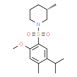 ChemSpider 2D Image | (3S)-1-[(5-Isopropyl-2-methoxy-4-methylphenyl)sulfonyl]-3-methylpiperidine | C17H27NO3S