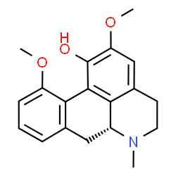ChemSpider 2D Image | (6aR)-2,11-Dimethoxy-6-methyl-5,6,6a,7-tetrahydro-4H-dibenzo[de,g]quinolin-1-ol | C19H21NO3
