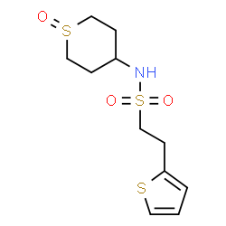 ChemSpider 2D Image | N-(1-Oxidotetrahydro-2H-thiopyran-4-yl)-2-(2-thienyl)ethanesulfonamide | C11H17NO3S3