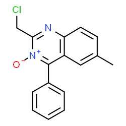 ChemSpider 2D Image | 2-Chloromethyl-6-methyl-4-phenyl-quinazoline 3-oxide | C16H13ClN2O
