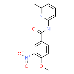 ChemSpider 2D Image | 4-Methoxy-N-(6-methyl-2-pyridinyl)-3-nitrobenzamide | C14H13N3O4