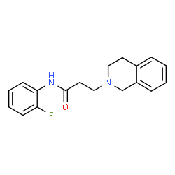ChemSpider 2D Image | 3-(3,4-Dihydro-2(1H)-isoquinolinyl)-N-(2-fluorophenyl)propanamide | C18H19FN2O