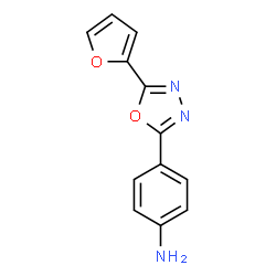 ChemSpider 2D Image | 4-[5-(2-Furyl)-1,3,4-oxadiazol-2-yl]aniline | C12H9N3O2