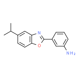 ChemSpider 2D Image | 3-(5-Isopropyl-1,3-benzoxazol-2-yl)aniline | C16H16N2O