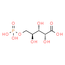 ChemSpider 2D Image | 5-O-Phosphono-L-arabinonic acid | C5H11O9P