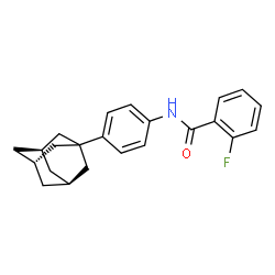 ChemSpider 2D Image | N-{4-[(3s,5s,7s)-Adamantan-1-yl]phenyl}-2-fluorobenzamide | C23H24FNO