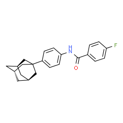ChemSpider 2D Image | N-{4-[(3s,5s,7s)-Adamantan-1-yl]phenyl}-4-fluorobenzamide | C23H24FNO