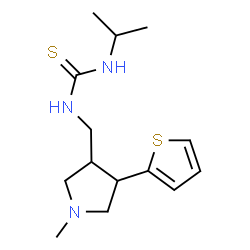 ChemSpider 2D Image | 1-Isopropyl-3-{[1-methyl-4-(2-thienyl)-3-pyrrolidinyl]methyl}thiourea | C14H23N3S2