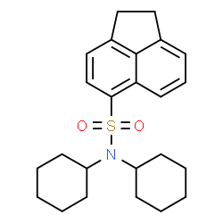 ChemSpider 2D Image | N,N-Dicyclohexyl-1,2-dihydro-5-acenaphthylenesulfonamide | C24H31NO2S