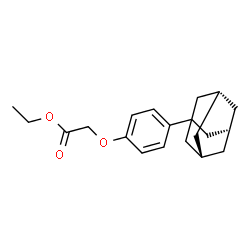 ChemSpider 2D Image | Ethyl {4-[(3R,5S)-adamantan-1-yl]phenoxy}acetate | C20H26O3