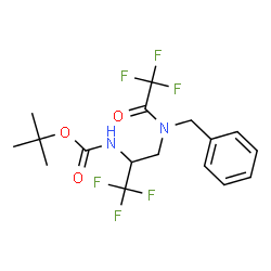 ChemSpider 2D Image | 2-Methyl-2-propanyl {3-[benzyl(trifluoroacetyl)amino]-1,1,1-trifluoro-2-propanyl}carbamate | C17H20F6N2O3