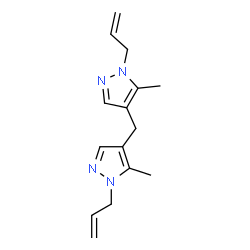 ChemSpider 2D Image | 4,4'-Methylenebis(1-allyl-5-methyl-1H-pyrazole) | C15H20N4
